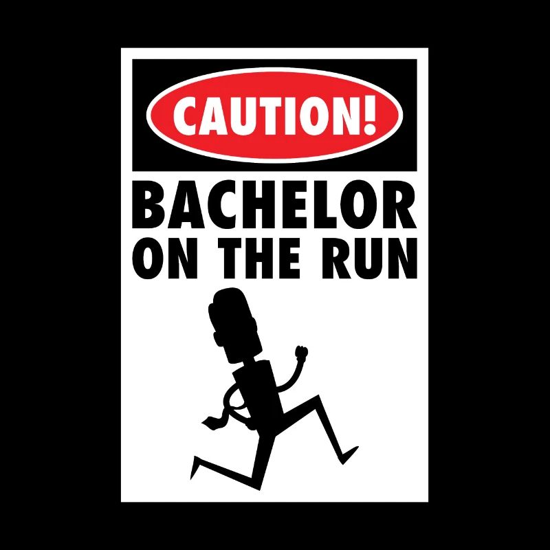 Bachelor Caution Bräutigam Heiraten Hochzeitstag