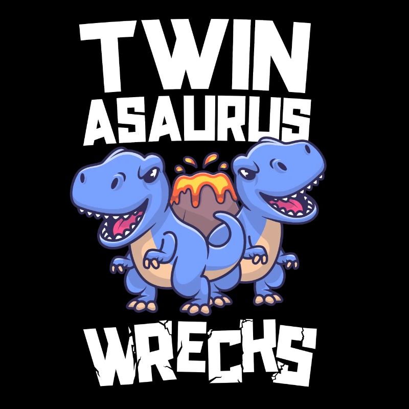 Twinasaurus Wracks Passende Dinosaurier Twin Boys