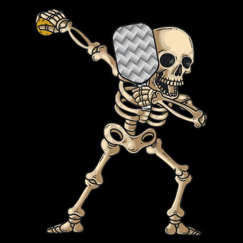 Costume de pickleball d’Halloween Dabbing Skeleton