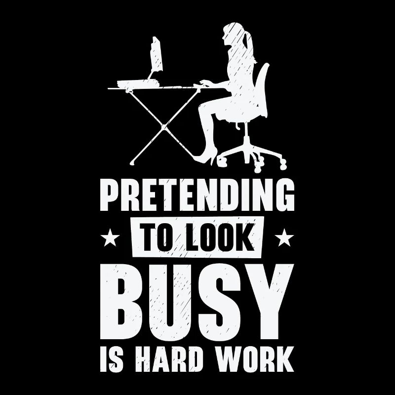 Pretending Busy Hard Work Employee Office Work