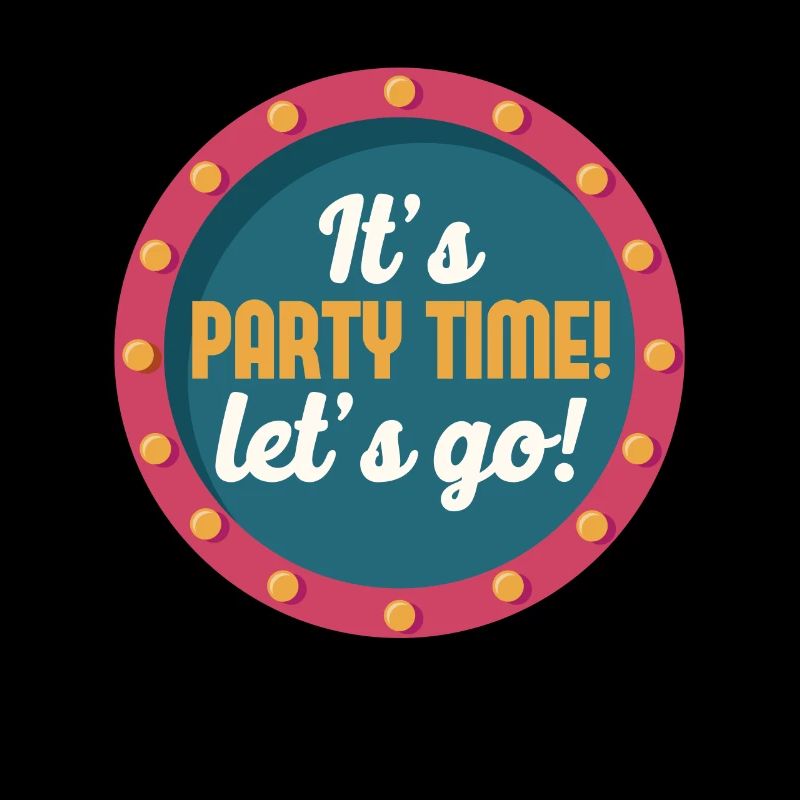 Party Time Retro Light Glowing Straßenschild