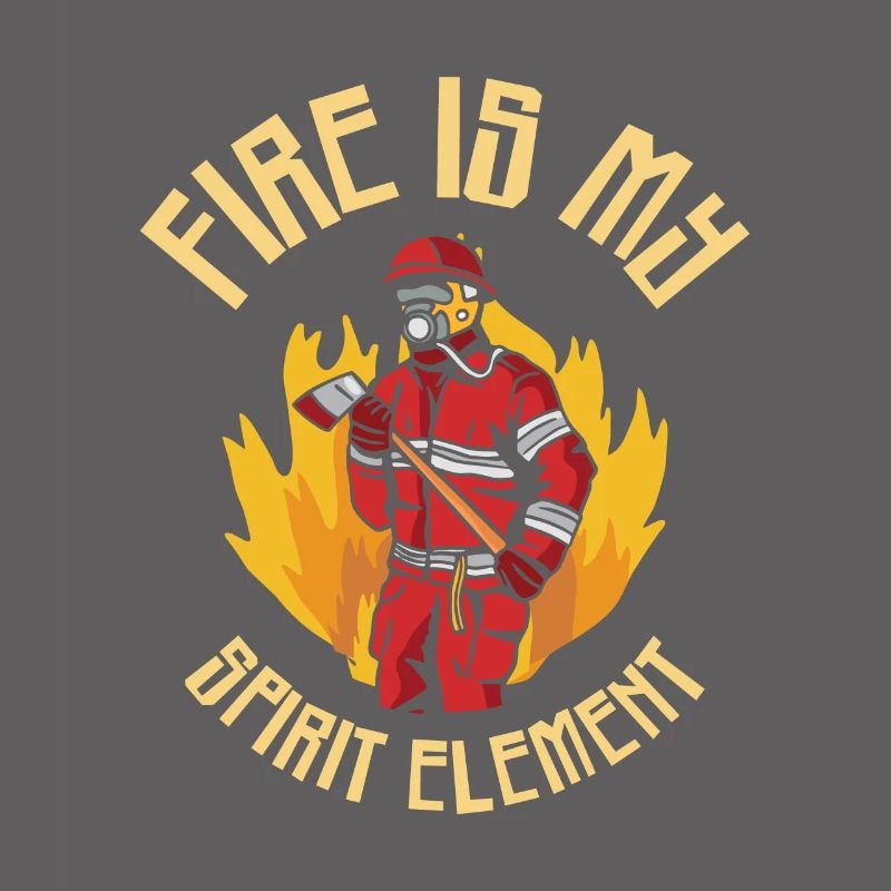 Élément de feu Pompier Pompier