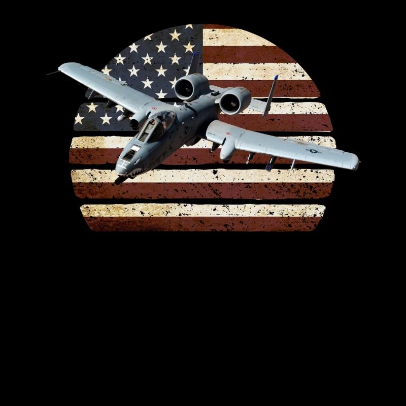 A-10 Warthog Flugzeug American Flag Thunderbird