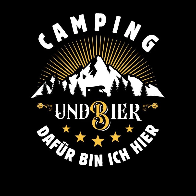 Camping & Bier - Wohnmobil- Camping - Spruch