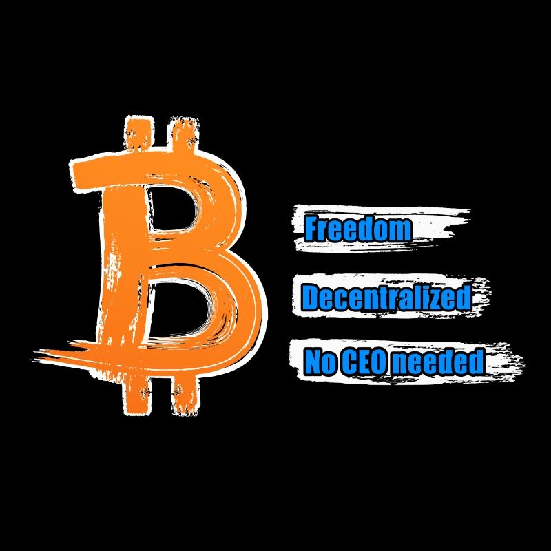 Bitcoin BTC Logo painted Freedom