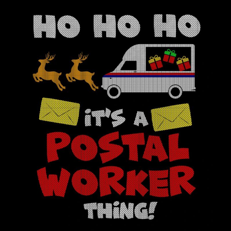 Conception de Noël moche pour les travailleurs des postes