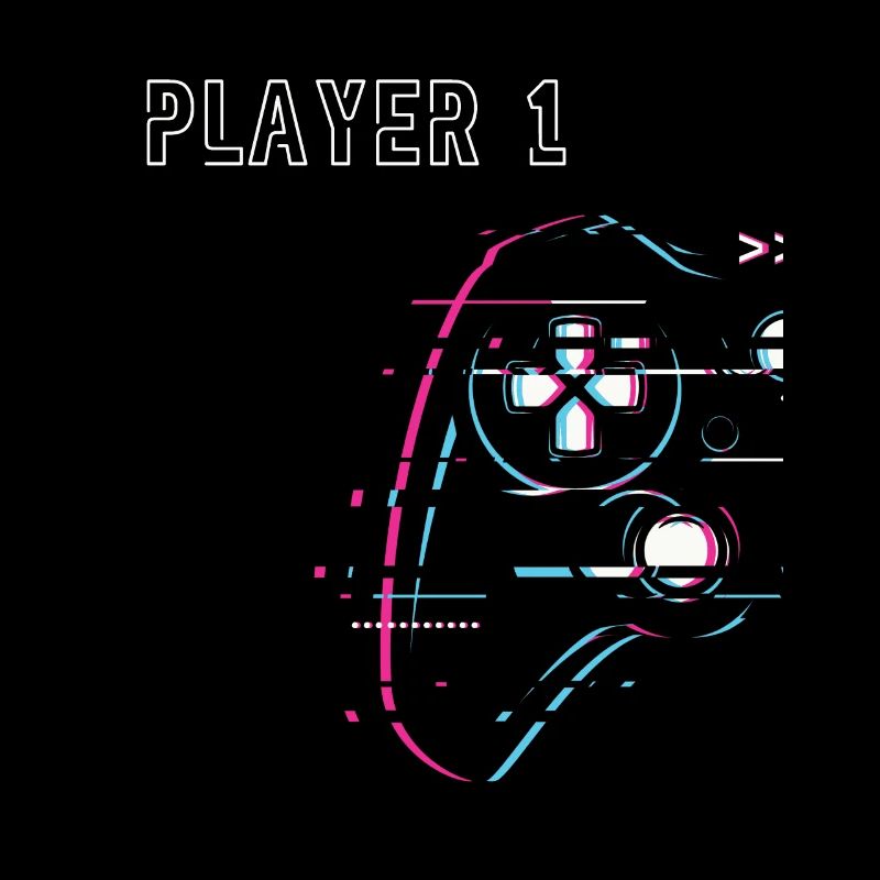Zocker Paar - Player 1 Player 2 - Gamer
