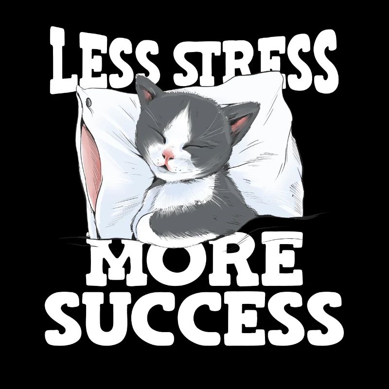Moins de stress Plus de succès Sieste Chat Stress