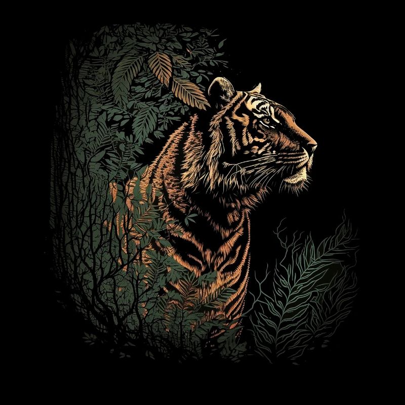 Tiger Kunst Geschenk Geburtstagsgeschenk Tiere