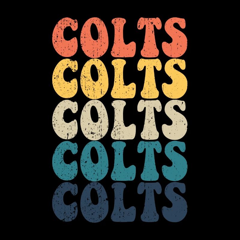 Colts High School Colts Sportteam Retro Colts