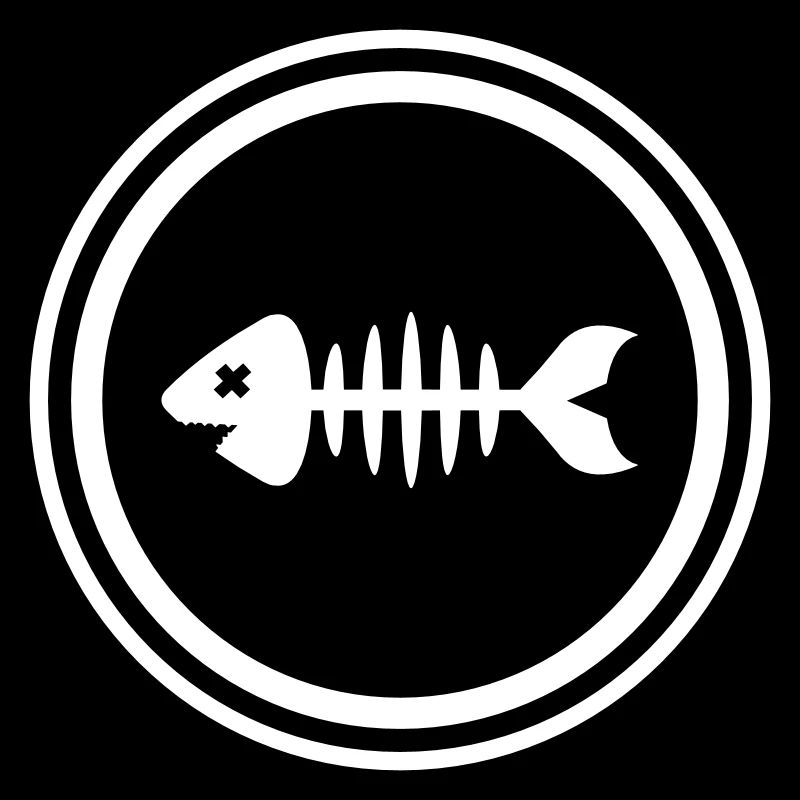 Fisch Symbol Knochen Gräte