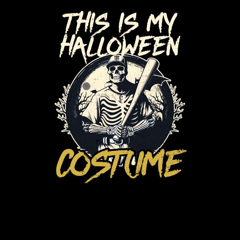 Baseball Halloween Ceci est mon squelette de costume