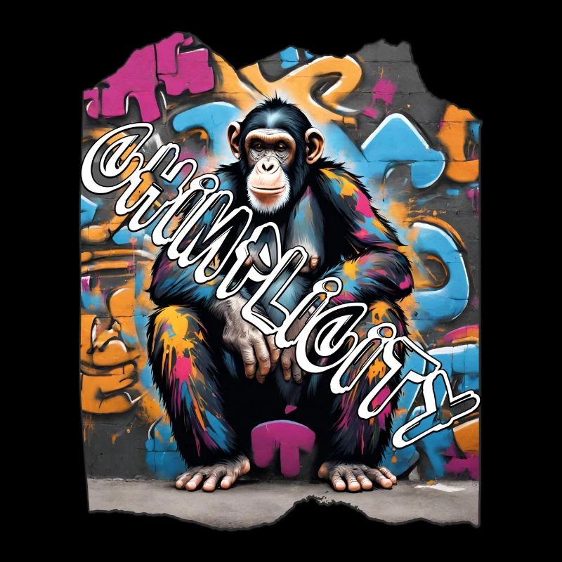 Schimpanse im Graffiti-Stil
