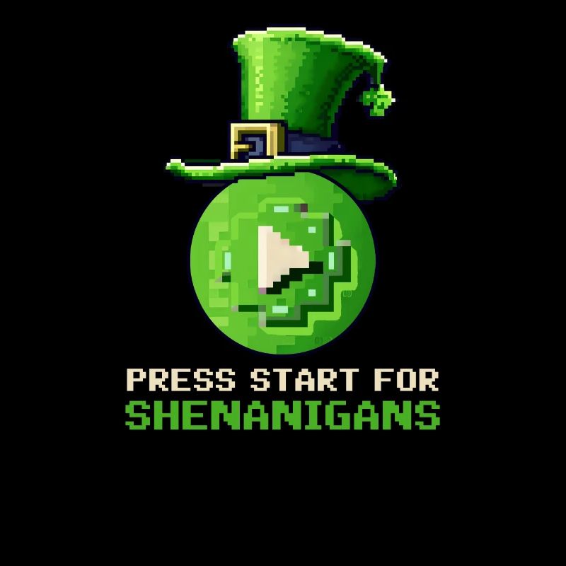 St. Patricks Day Gaming Press Start for Shenanigan