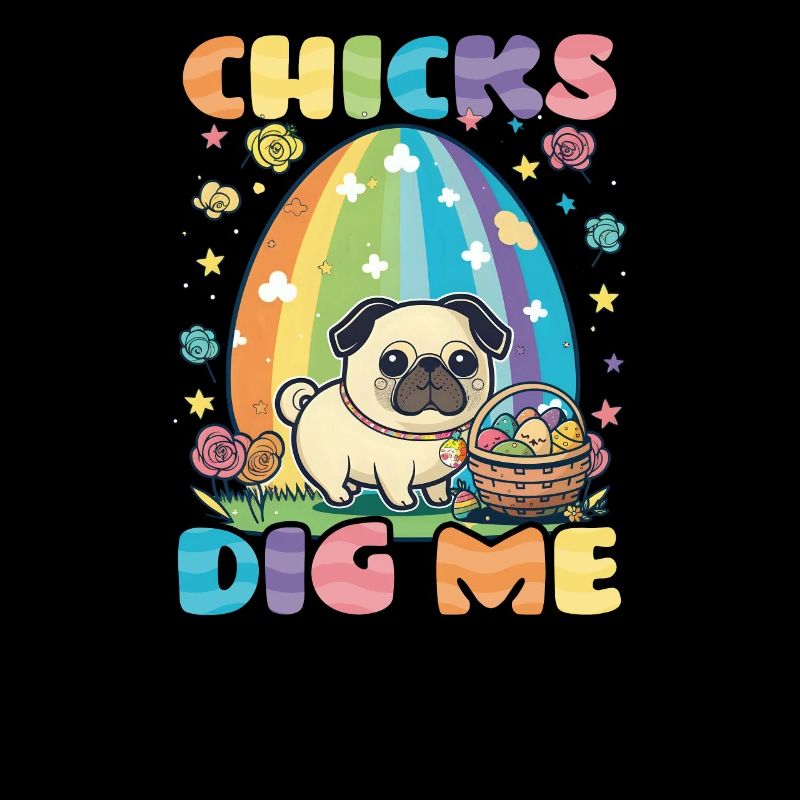 Christian Easter Chicks Dig Me Pug