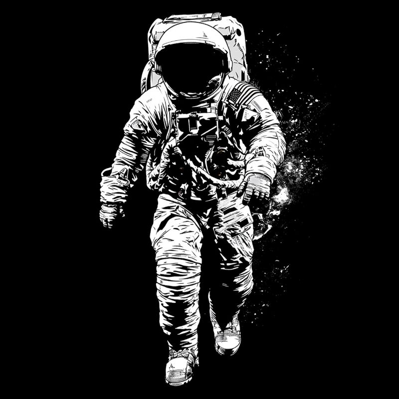 Astronaut Illustration Artwork Drawing Motif A