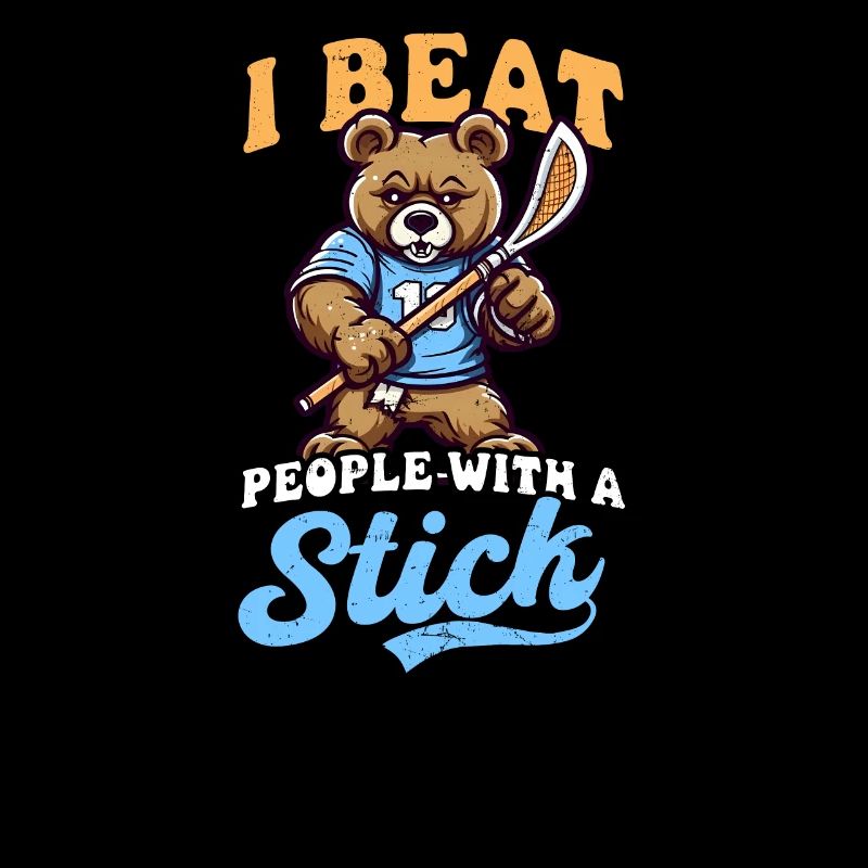 L'entraîneur de crosse a battu les gens Stick Bear