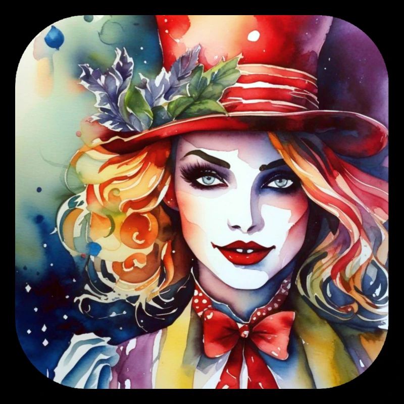 Cooles Harlequin Poker Gothic Mädchen