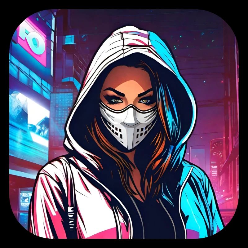 Fille cyberpunk cool VII