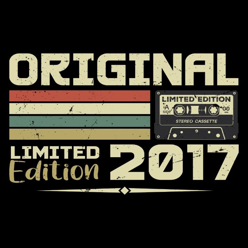Rétro 2017 Cadeau Anniversaire Né en 2017 Original