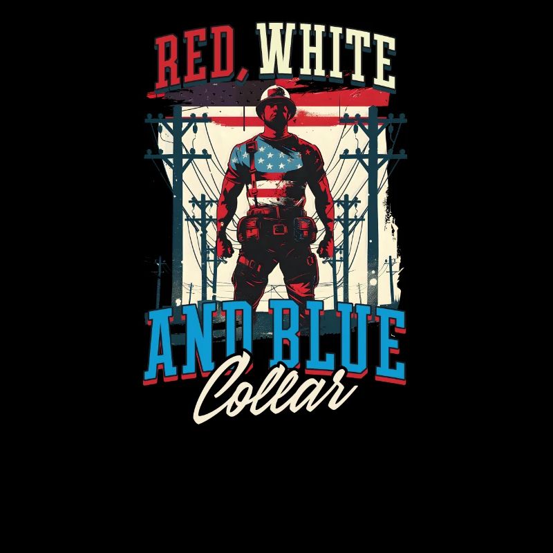 Patriotic Lineman Red, White, and Blue Collar