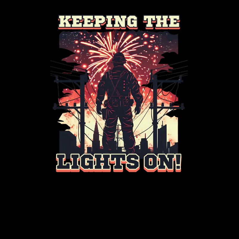 Patriotic Lineman Keeping the Lights on!