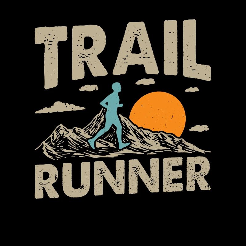 Mountain runner jogging in the mountains