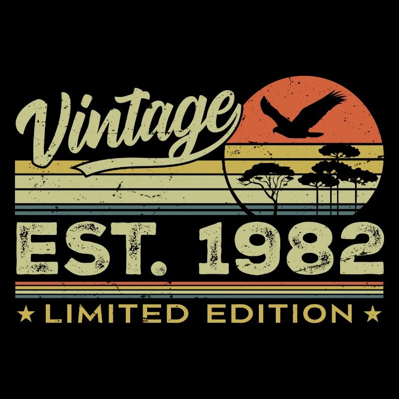 Vintage 1982 Awesome Since 1982 Gift 1982 Retro
