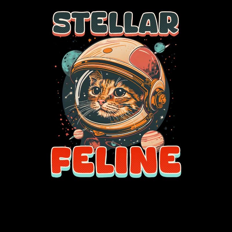 Chat astronaute Félin stellaire