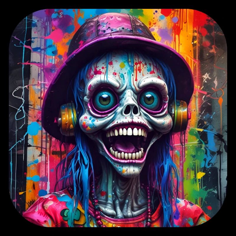Crâne cool dans le style graffiti