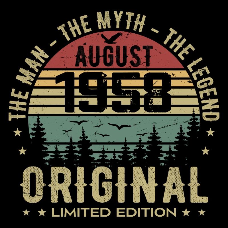Legend Since Aug 1958 Birthday Gift 1958