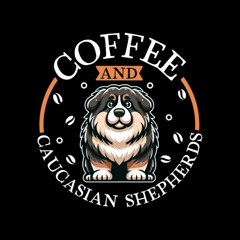 Coffee and Caucasian Ovcharka