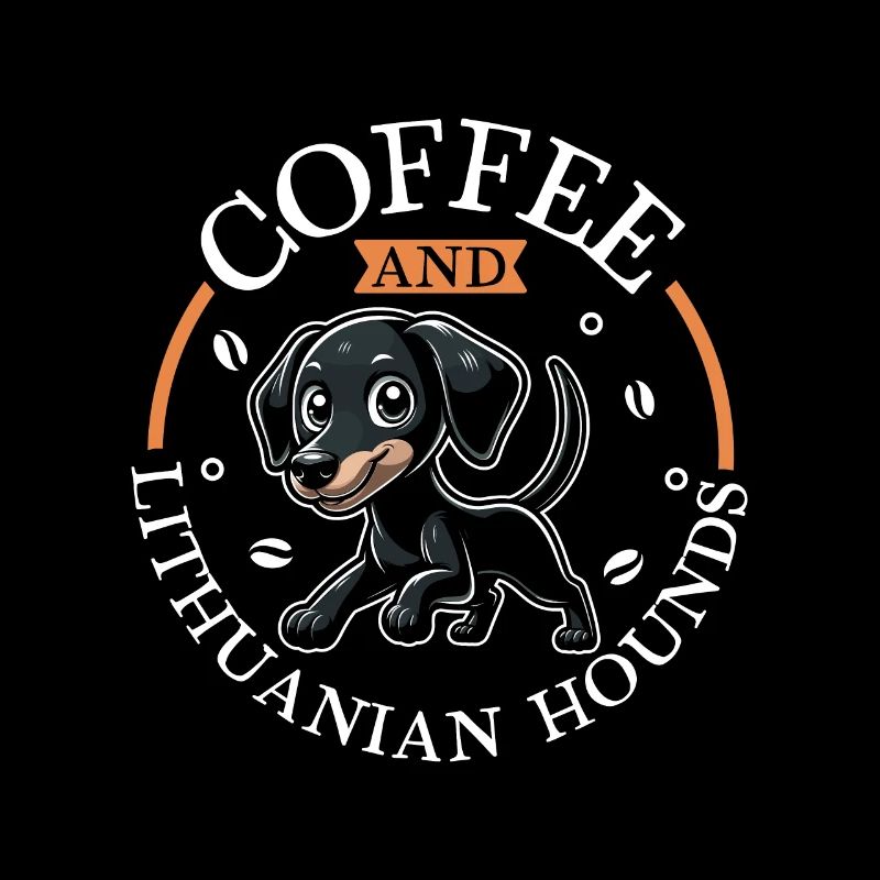 Coffee and Lithuanian Hound