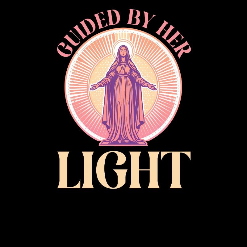 La Vierge Marie guidée par sa lumière