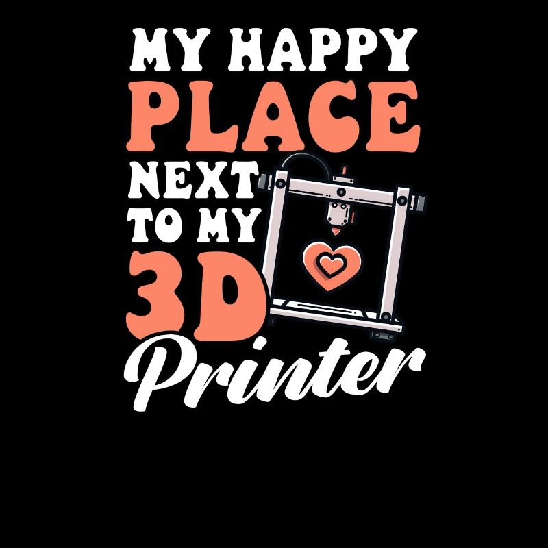 Accessoires d’imprimante 3D Heureux à côté de l’imprimante 3D