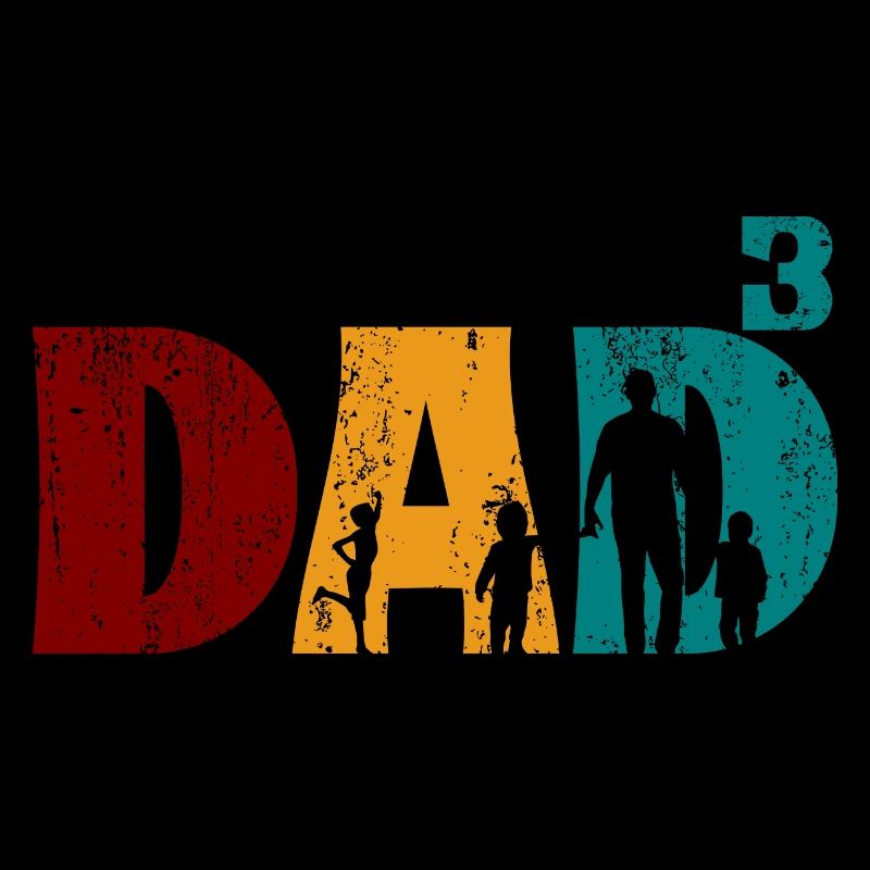 Papa Papa de 3 troisièmes bébés enfants