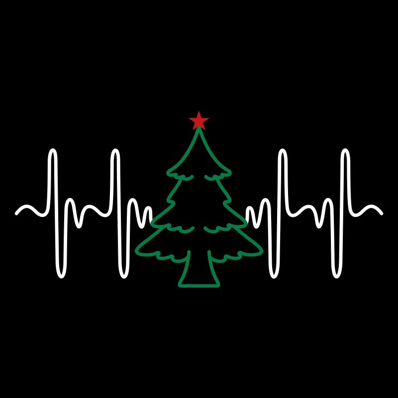 Sapin de Noël Heartbeat (couleurs modifiables)