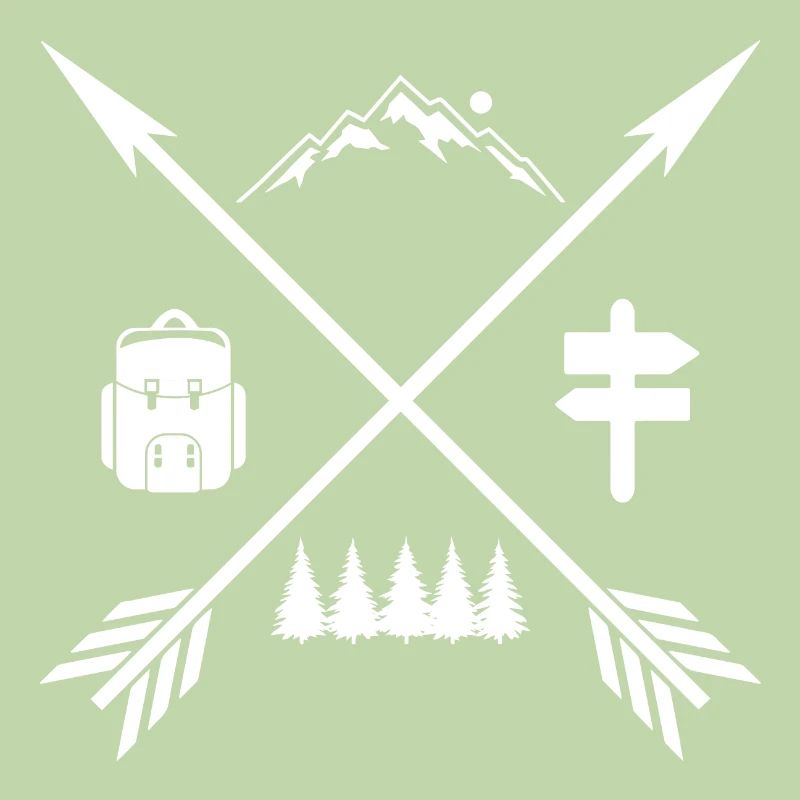 Wandern Wanderer Backpacker Berge Camping Geschenk
