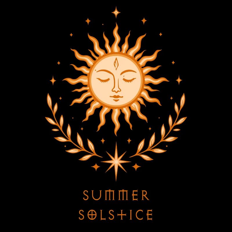 Summer Solstice Sun – Boho Symbol