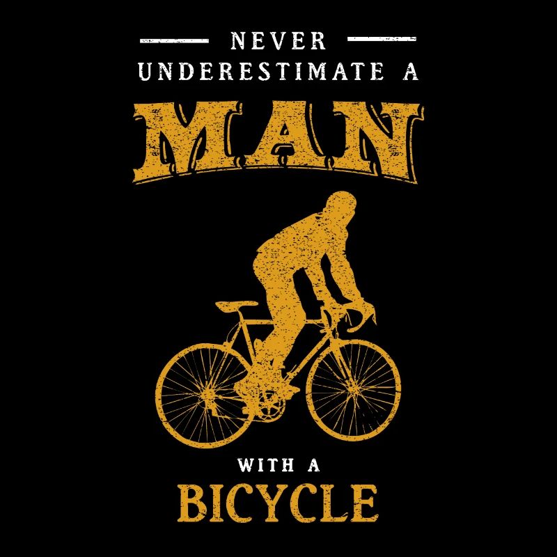 Never Underestimate A Man with a Bicycle Shirt