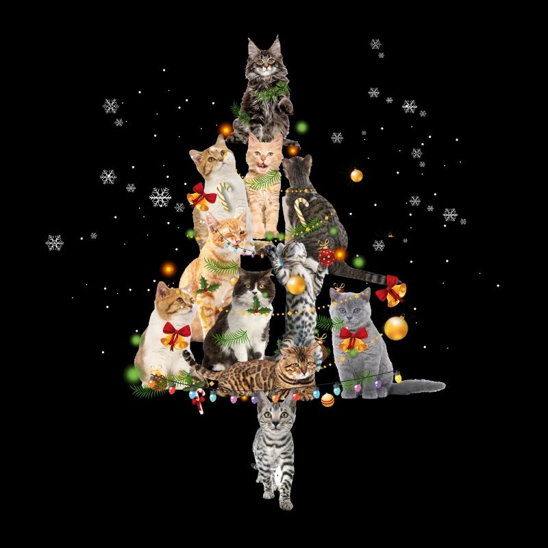 Cat Christmas tree gift idea Christmas cat