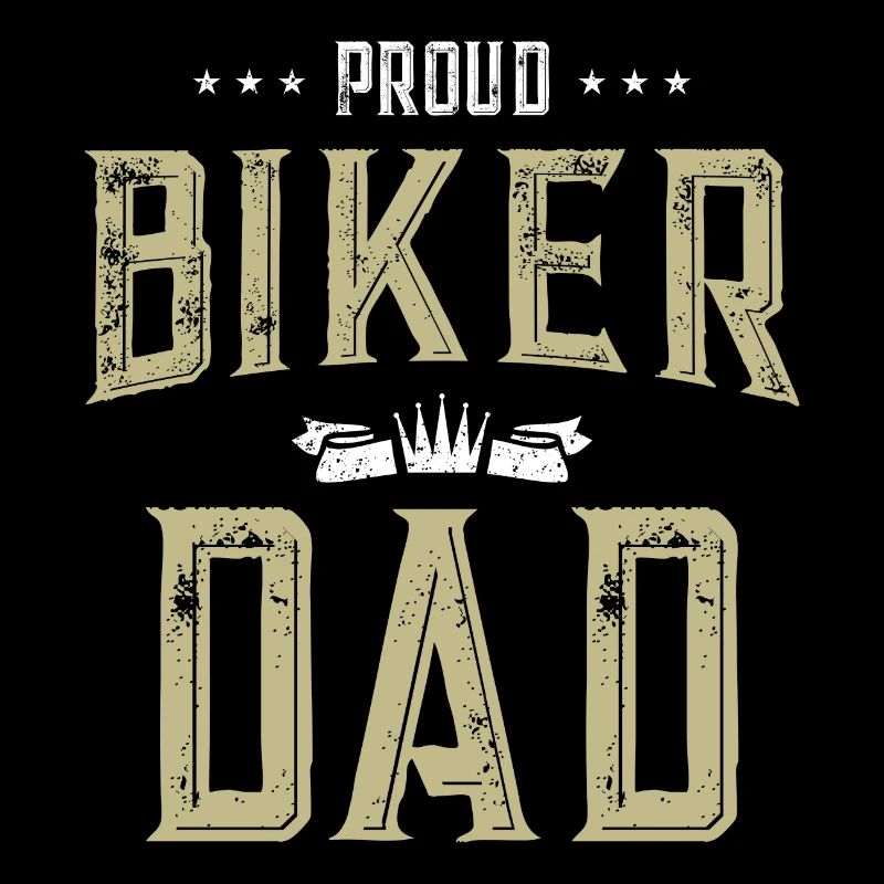 Stolzer Biker Papa Motorrad