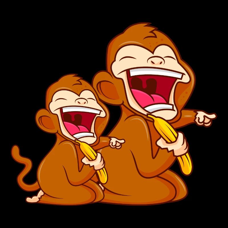 singe banane drôle de bande dessinée bébé singe