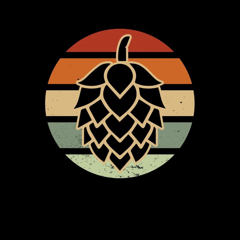 Beer Malt Hops Vintage Retro Brewing Beer Lover