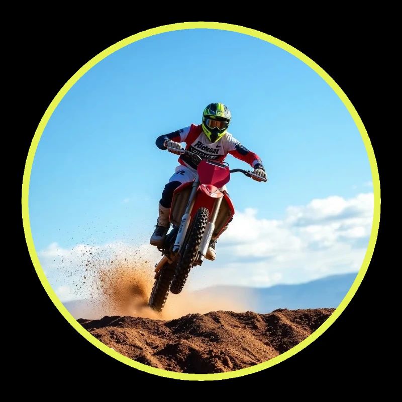Logo de couleur motocross - Jaune