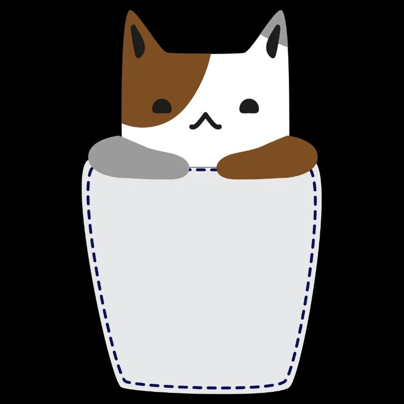 Poche poitrine avec chat