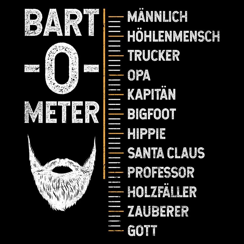 Bart o Meter Bärtig Lustiges Bartträger Bärte