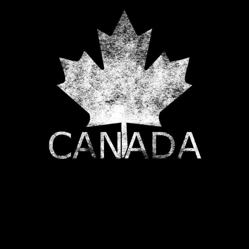 Distressed Canada flag maple leaf in white