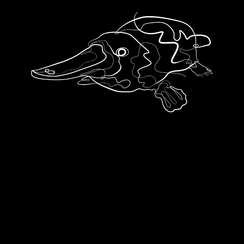 Animaux de l’Australie - one line drawing