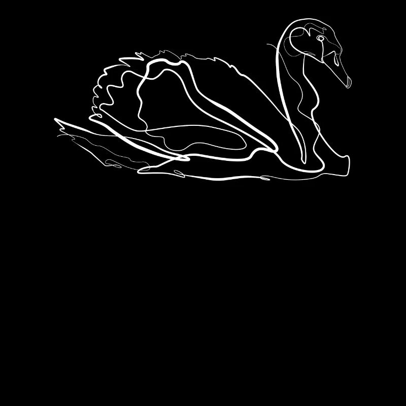 Schwan Tiermotiv - one line drawing